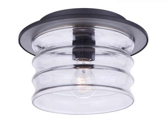  Canon One Light Outdoor Flush Mount In Midnight