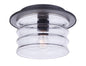  Canon One Light Outdoor Flush Mount In Midnight