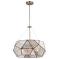  Euclid 3-Light Pendant In Aged Brass