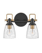  Easton Two Light Vanity In Black