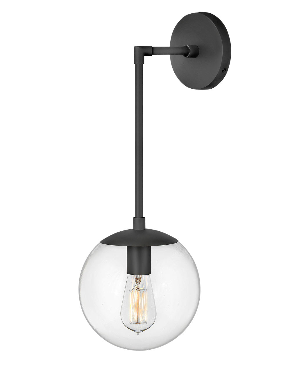  Warby One Light Wall Sconce In Black