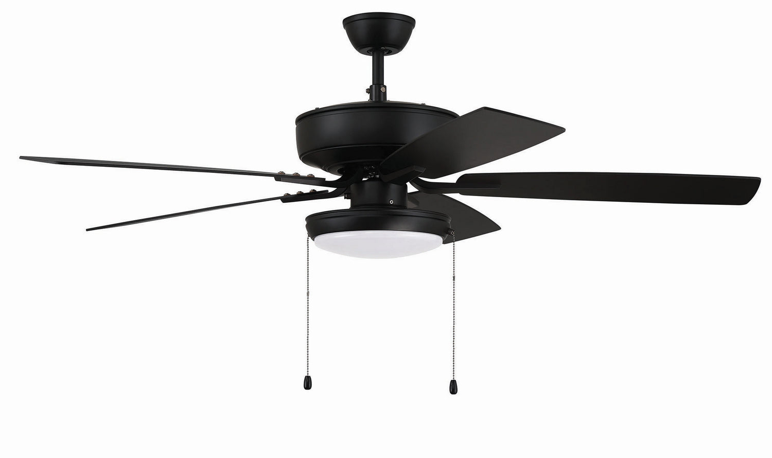 Pro Plus 119 Pan Light Kit 52" Ceiling Fan In Flat Black