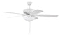  Pro Plus 211 White Bowl Light Kit 52" Ceiling Fan In White