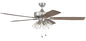  Super Pro 104 Clear 4-Light Kit 60" Ceiling Fan In Brushed Polished Nickel