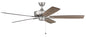  Super Pro 60" Ceiling Fan In Brushed Polished Nickel