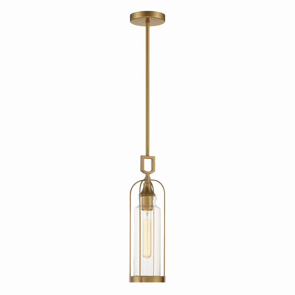  Yasmin 1-Light Outdoor Pendant In Aged Gold