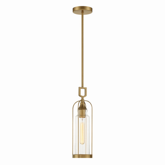  Yasmin 1-Light Outdoor Pendant In Aged Gold