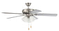  Decorator's Choice 3-Light Kit 52" Ceiling Fan In Brushed Polished Nickel
