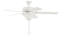  Decorator's Choice Bowl Light Kit 52" Ceiling Fan In Matte White
