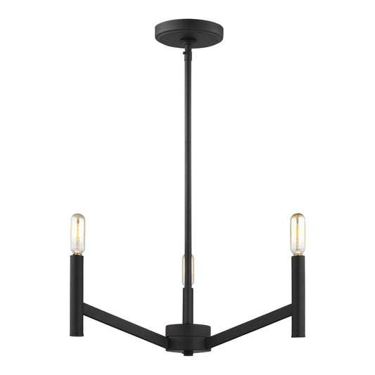  Vector 3-Light Chandelier In Midnight Black