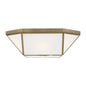  Morrison 2-Light Flush Mount In Satin Brass