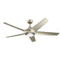  Kapono 52" Ceiling Fan In Brushed Nickel