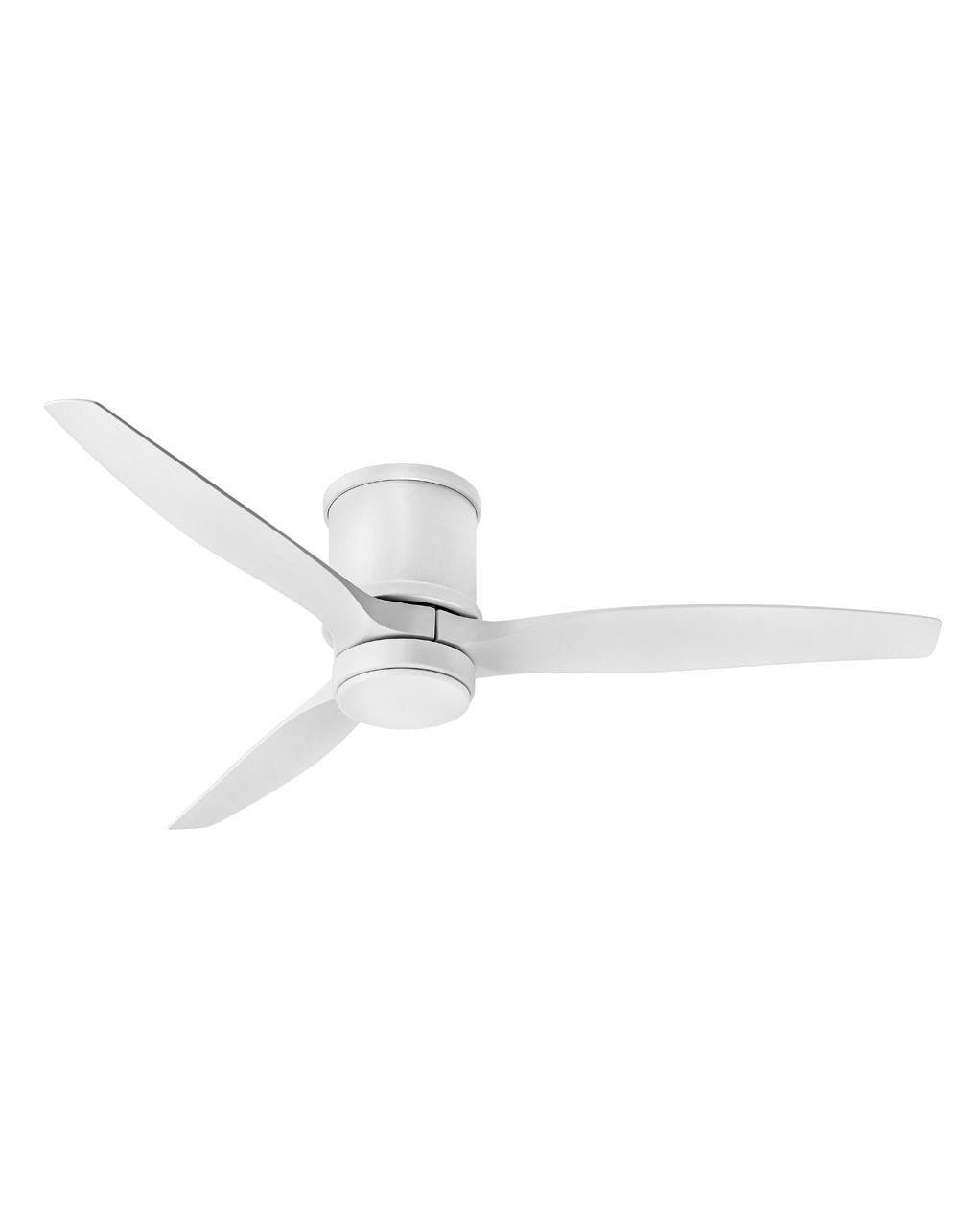  Hover Flush 52" Ceiling Fan In Matte White