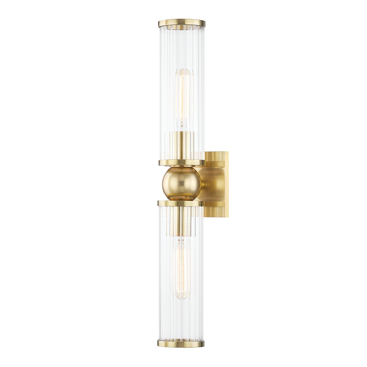  Malone 2-Light Wall Sconce In Aged Brass