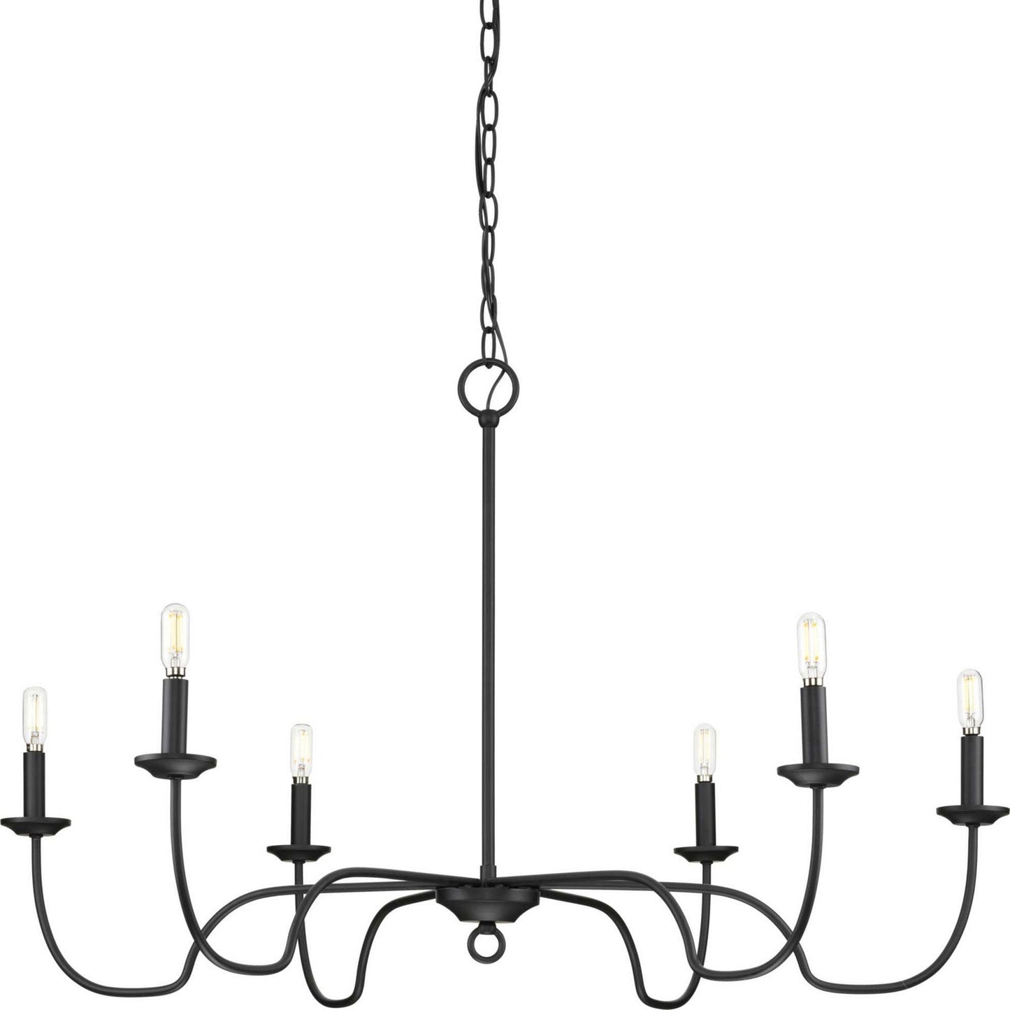  Canebrake 6-Light Chandelier In Matte Black