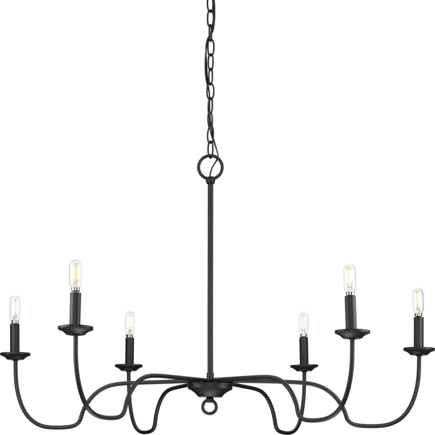  Canebrake 6-Light Chandelier In Matte Black