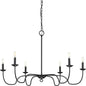  Canebrake 6-Light Chandelier In Matte Black