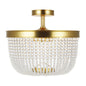  Summerhill Six Light Semi Flush Mount In Burnished Brass