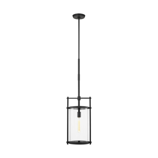 Eastham 1-Light Outdoor Pendant In Textured Black