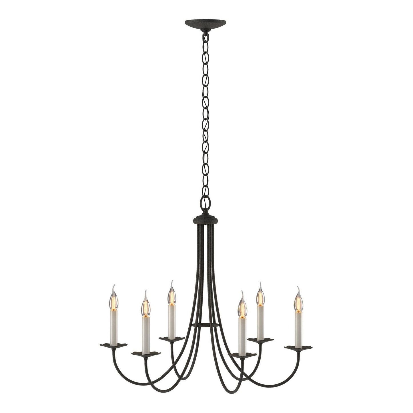  Simple Sweep 6 Arm Chandelier