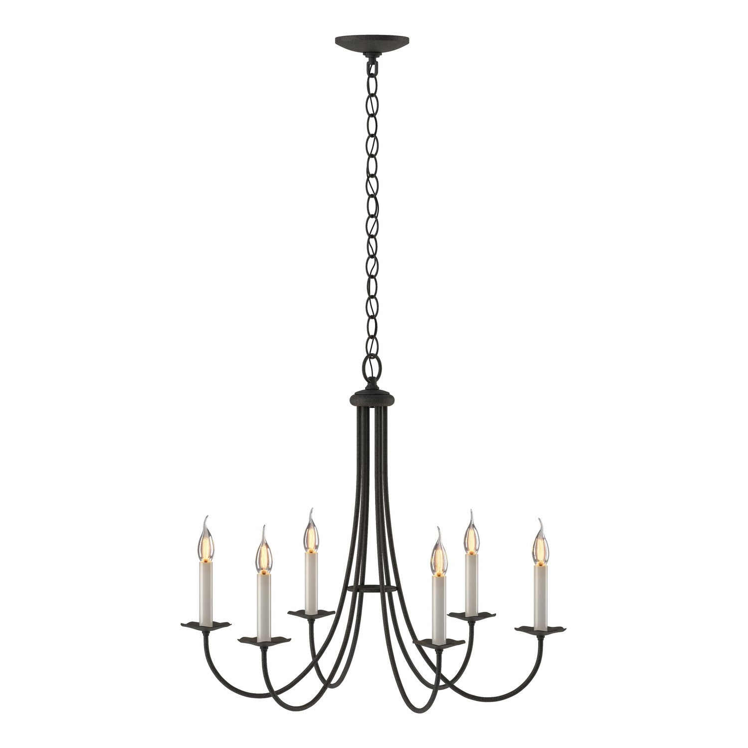  Simple Sweep 6 Arm Chandelier