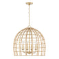  Wren 4-Light Pendant In Matte Brass