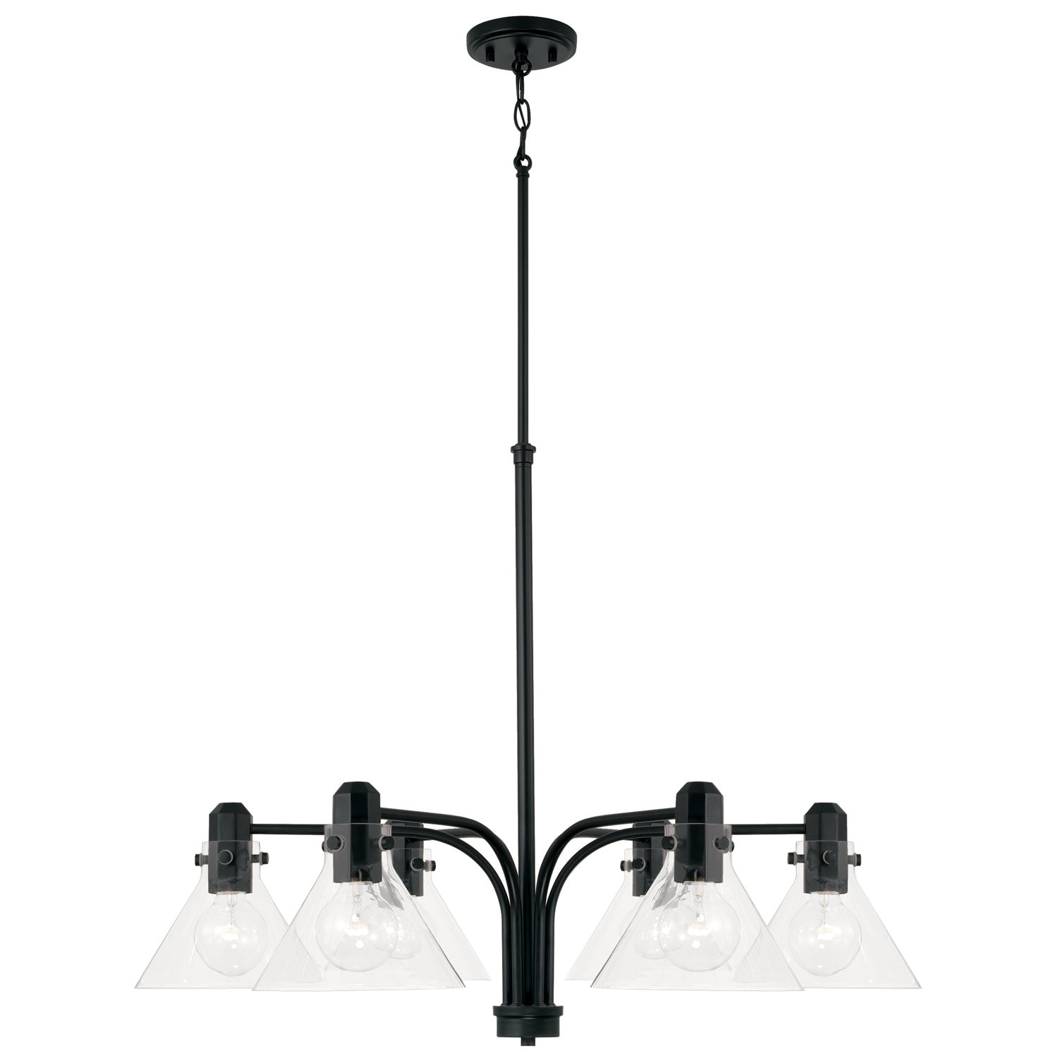  Greer 6-Light Chandelier In Matte Black