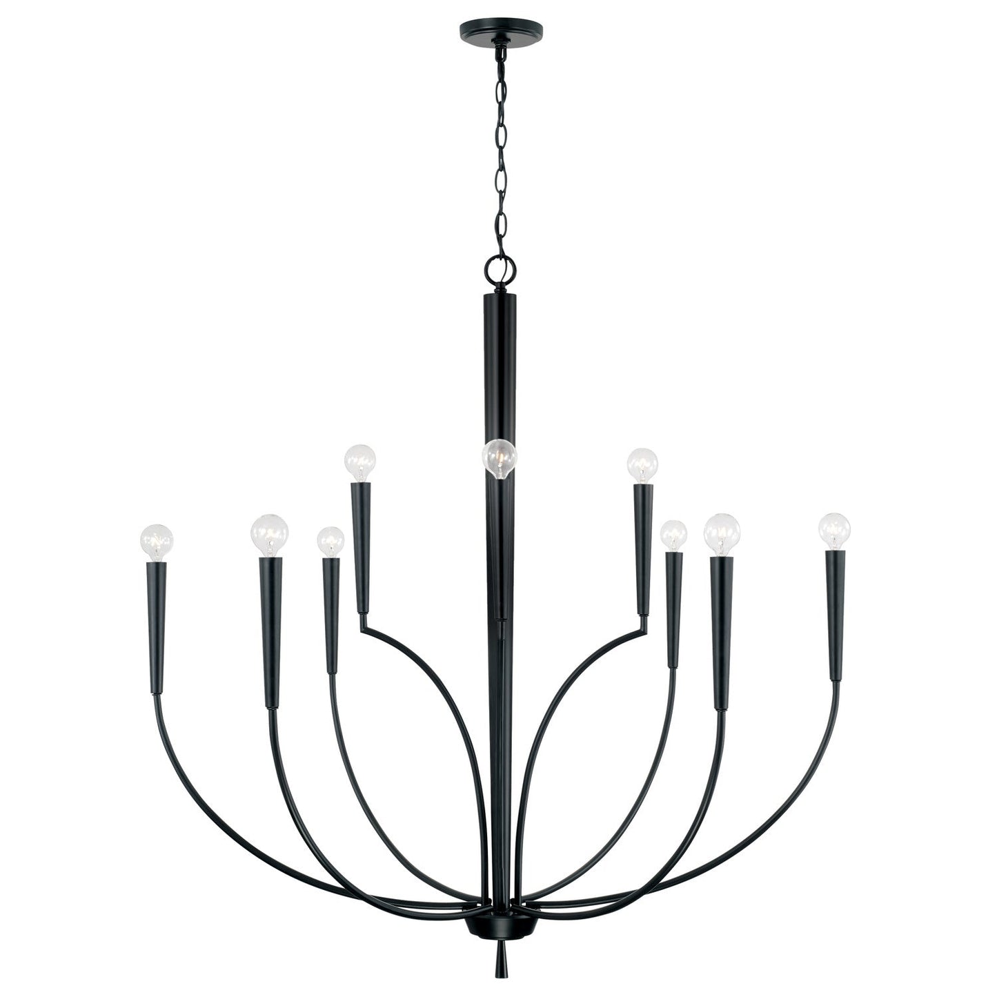  Holden 10-Light Chandelier In Matte Black