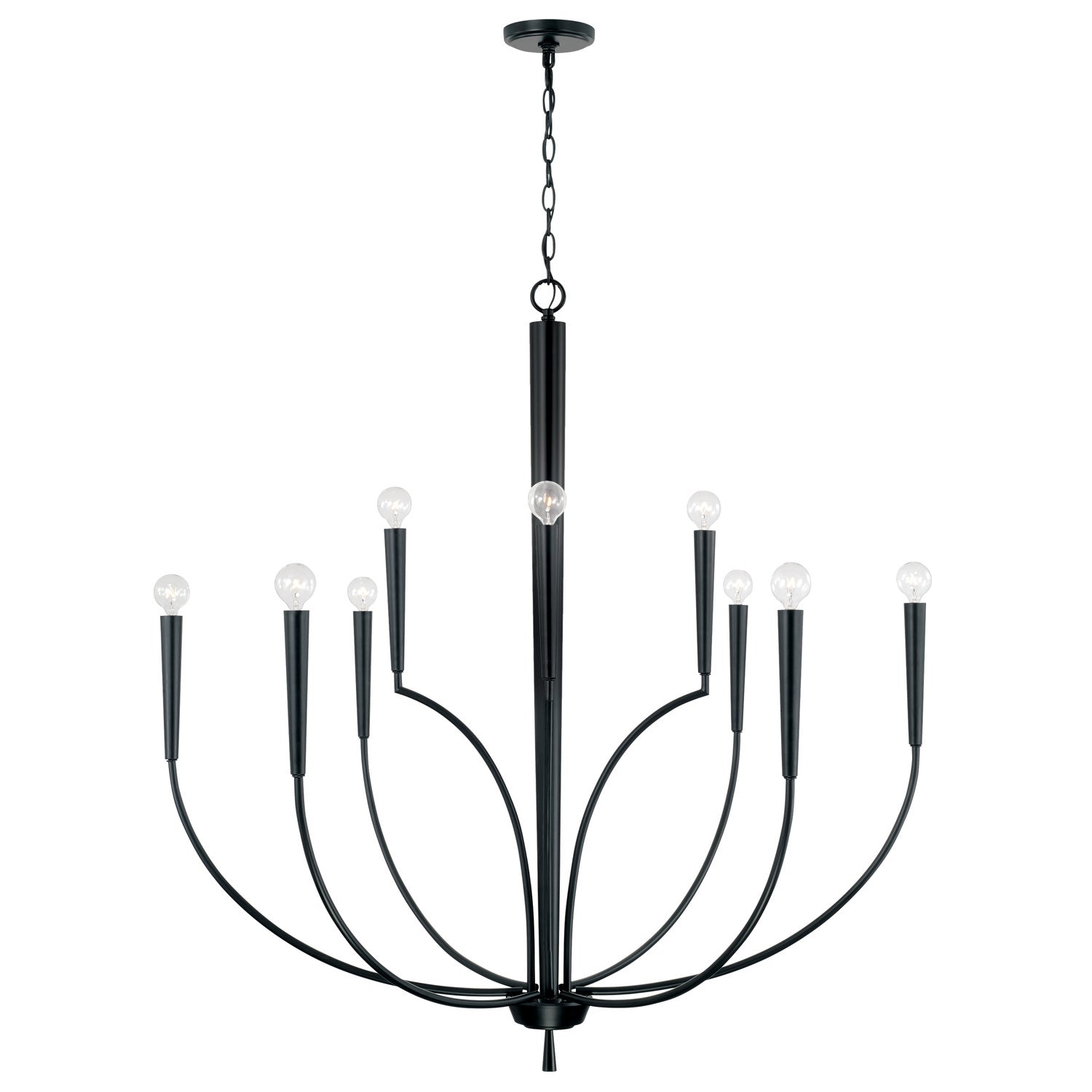  Holden 10-Light Chandelier In Matte Black