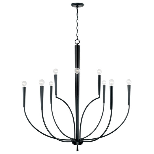  Holden 10-Light Chandelier In Matte Black