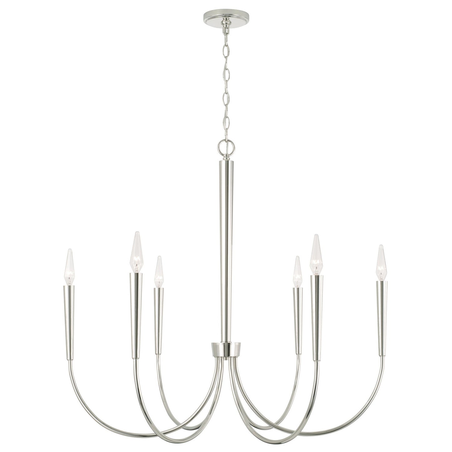  Holden 6-Light Chandelier In Polished Nickel