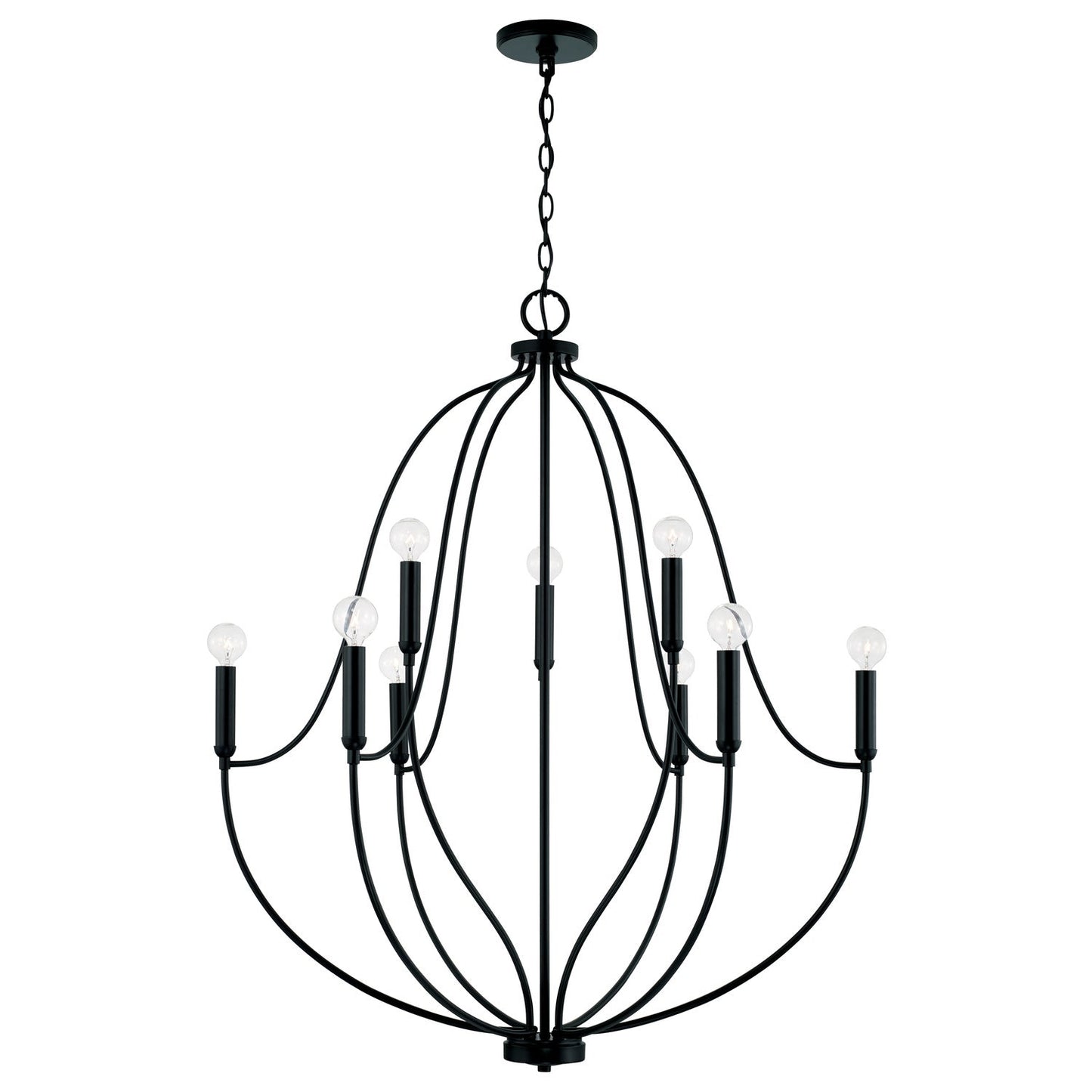  Madison 9-Light Chandelier In Matte Black