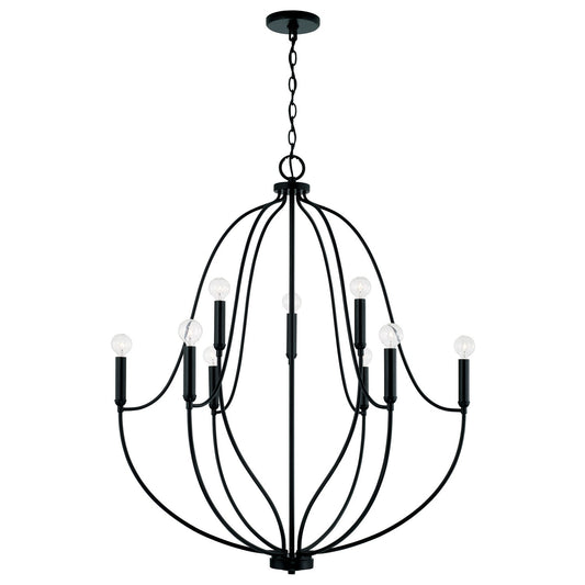 Madison 9-Light Chandelier In Matte Black