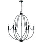  Madison 9-Light Chandelier In Matte Black