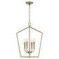  Holden 4-Light Foyer Pendant In Aged Brass
