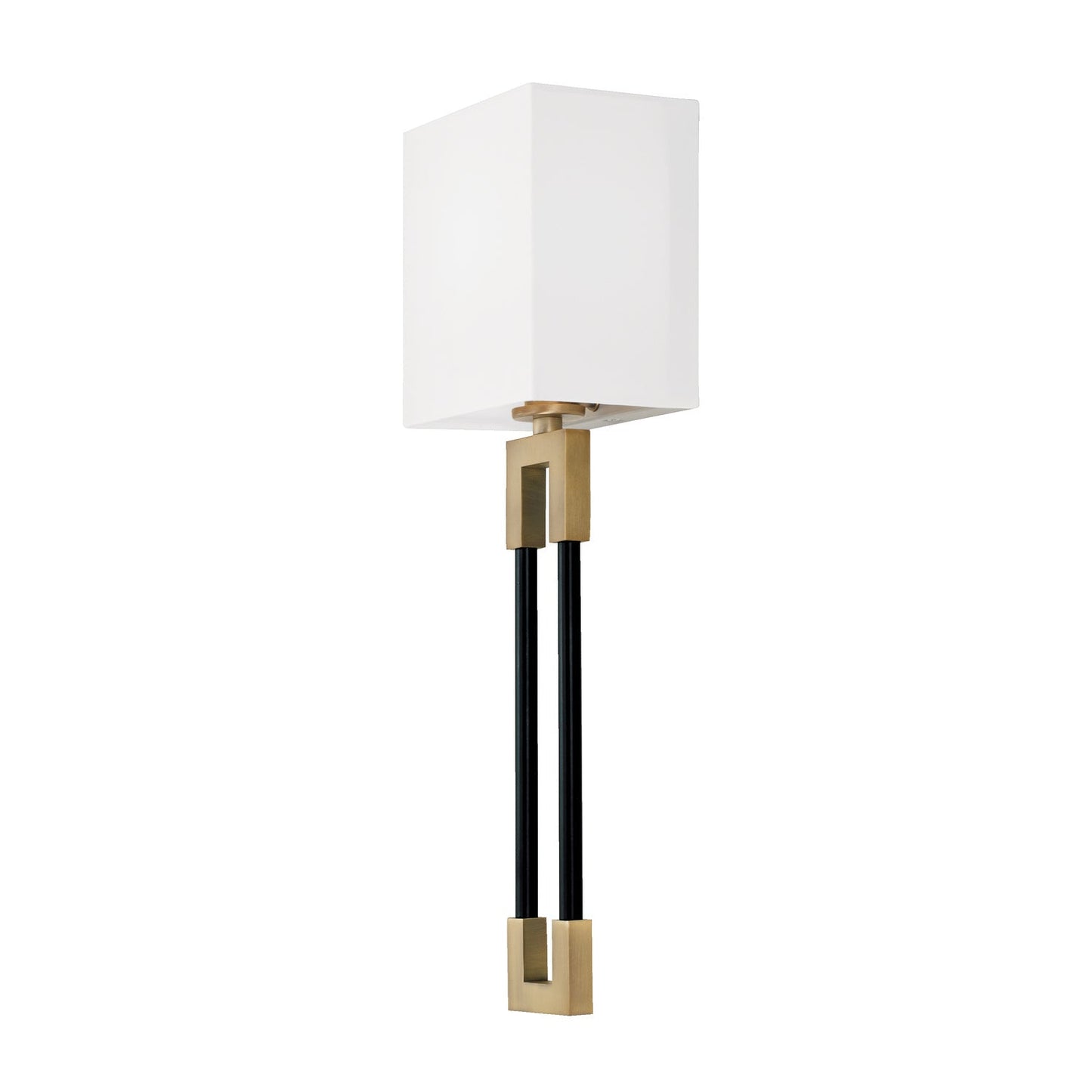  Bleeker 1-Light Wall Sconce In Aged Brass And Black