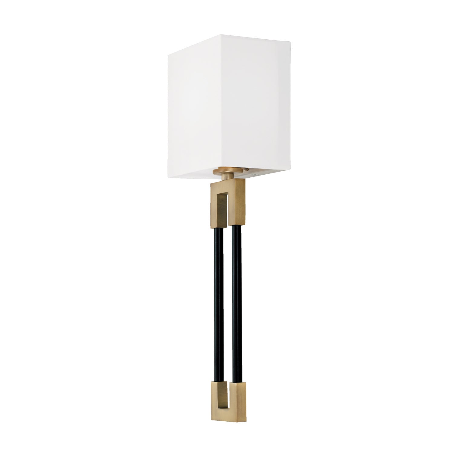  Bleeker 1-Light Wall Sconce In Aged Brass And Black