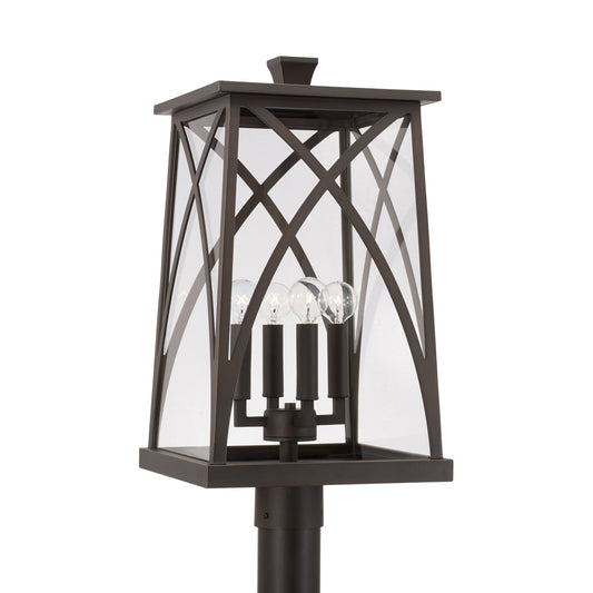  Marshall 4-Light Outdoor Post Lantern In Oiled Bronze