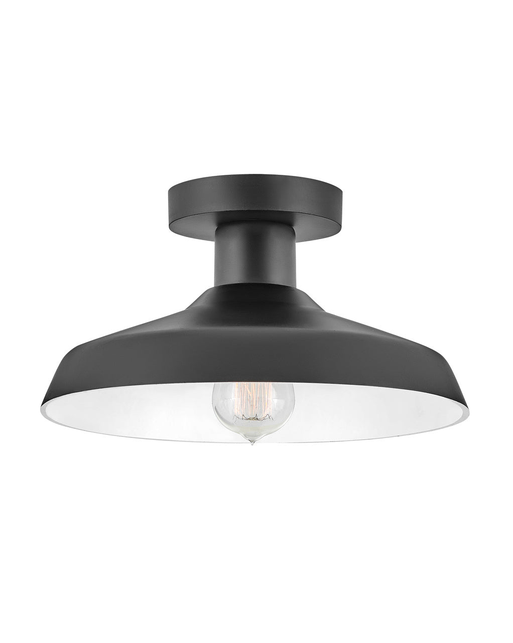  Forge One Light Flush Mount In Black