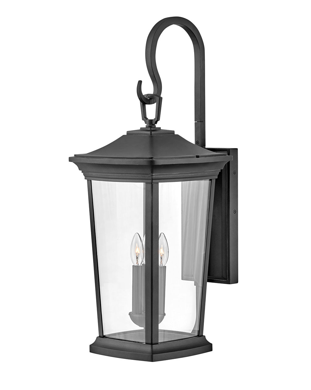  Bromley Three Light Wall Mount In Museum Black