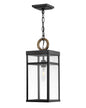  Porter LED Hanging Lantern In Black