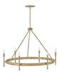 Tress Six Light Chandelier In Champagne Gold