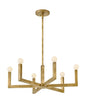  Ezra Six Light Chandelier In Heritage Brass