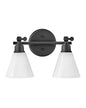  Arti Two Light Vanity In Black