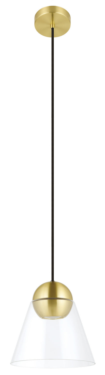  Cerasella LED Mini Pendant In Brushed Brass