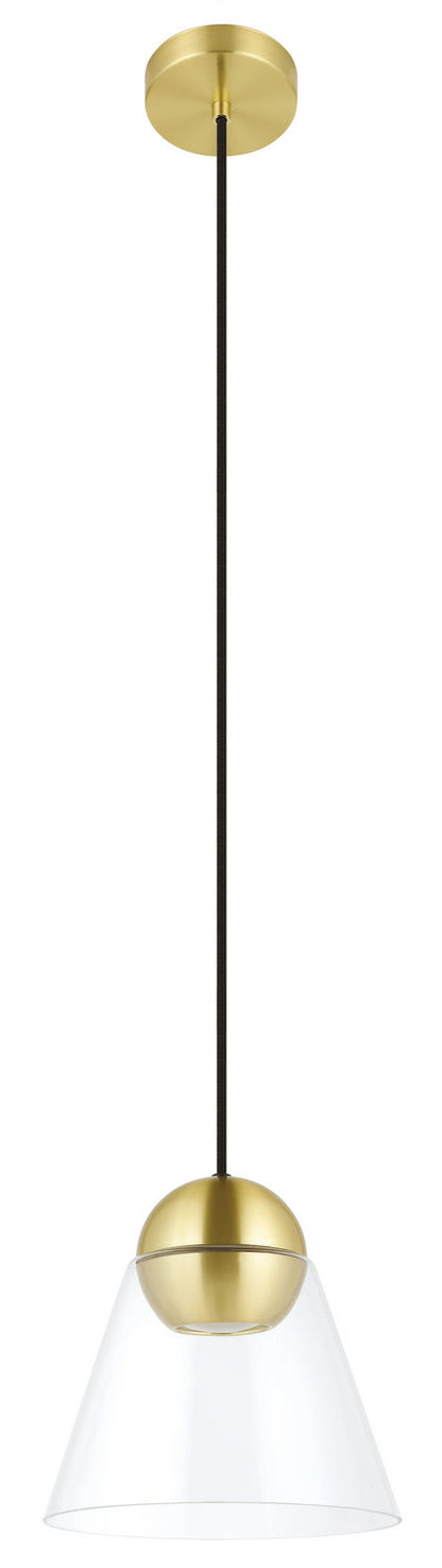  Cerasella LED Mini Pendant In Brushed Brass