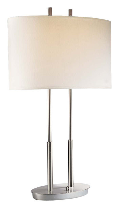  2-Light Table Lamp In Brushed Nickel