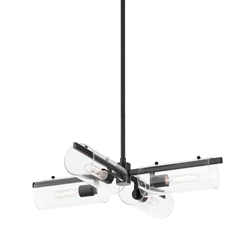  Ariel 4-Light Chandelier In Soft Black