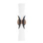  Muncie 2-Light Wall Sconce In Patina Brass & Soft Black