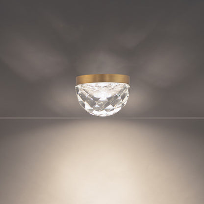  Cascade LED Flush Mount In Aged Brass